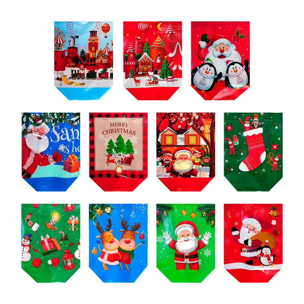 Bolsa chica ecológica con diseño navideño, variedad de diseños 20x23x10cm