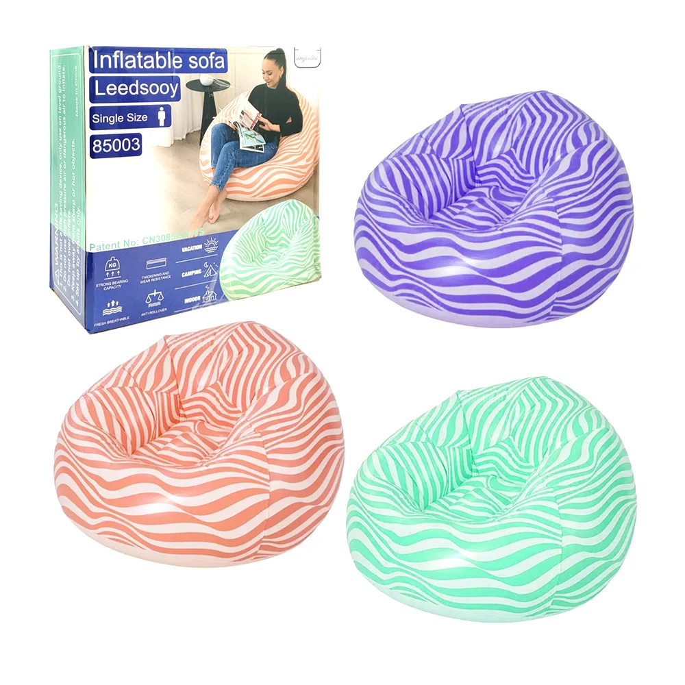 Sofá inflable para 1 persona, plástico, redondeado, colores varios / dp-12109