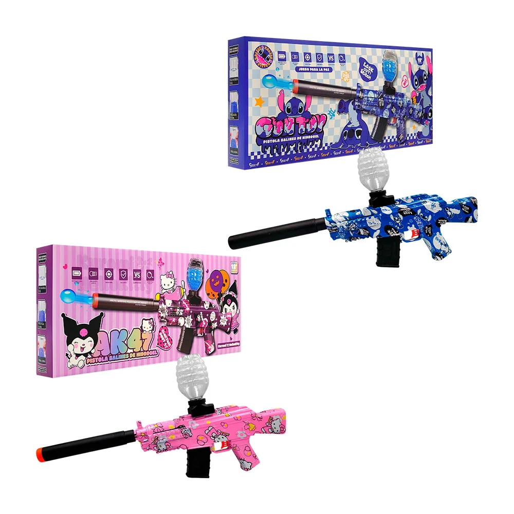 1pza Juguete en forma de rifle de hidrogel con estampado de personajes animados