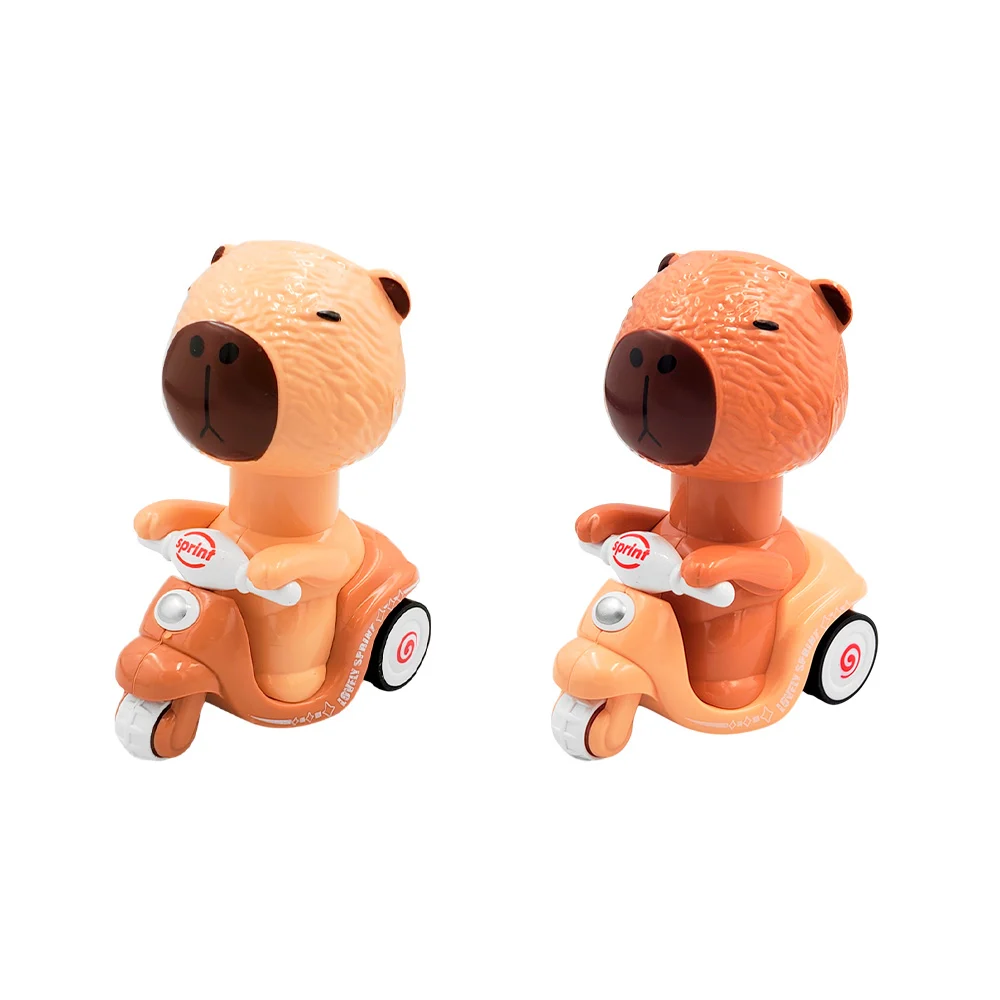 Juguete motocicleta a fricción con diseño de capibara, variedad de colores