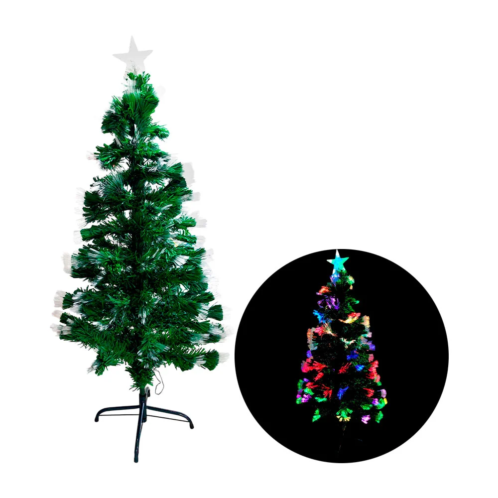 1pza Árbol decorativo navideño con estrella translúcida y medida de 120cm