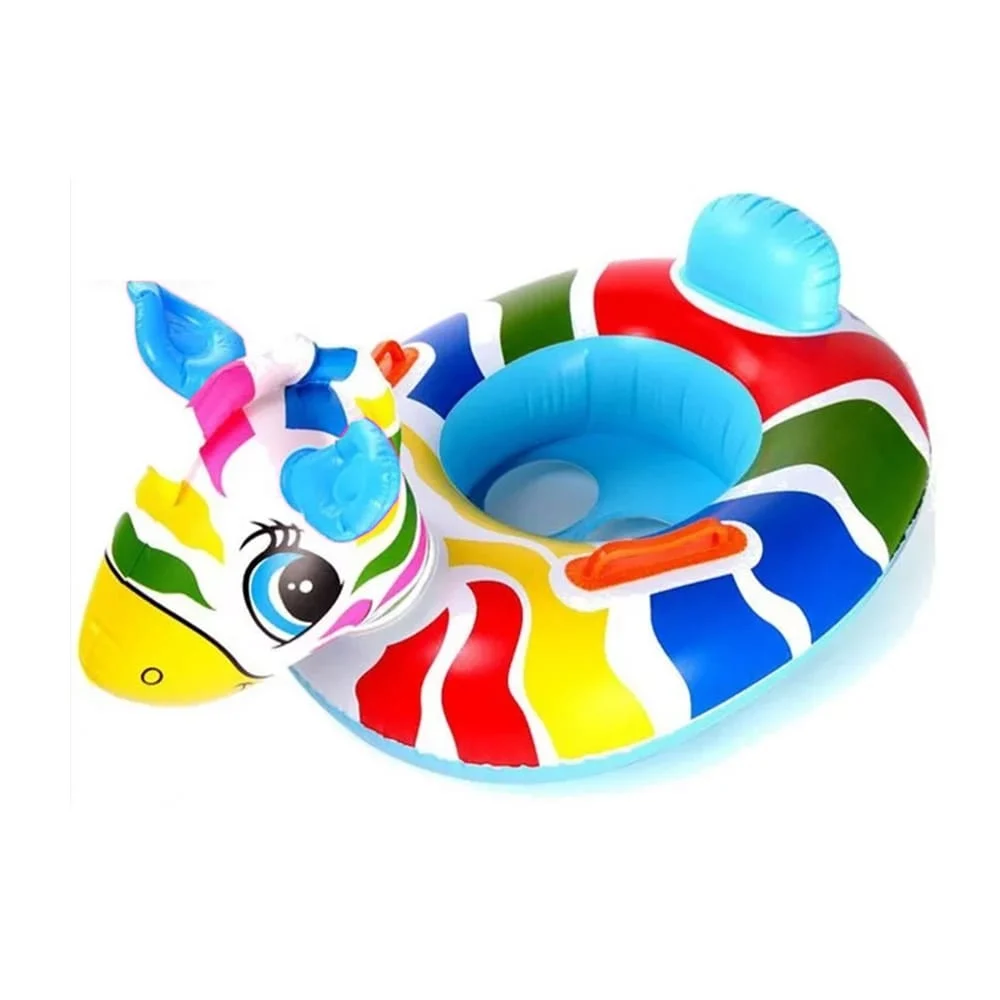 Salvavidas inflable con agarraderas y diseño de cebra colorida para bebe / baby boat / dudu fish / 27x21 50x70 68x58 32x22