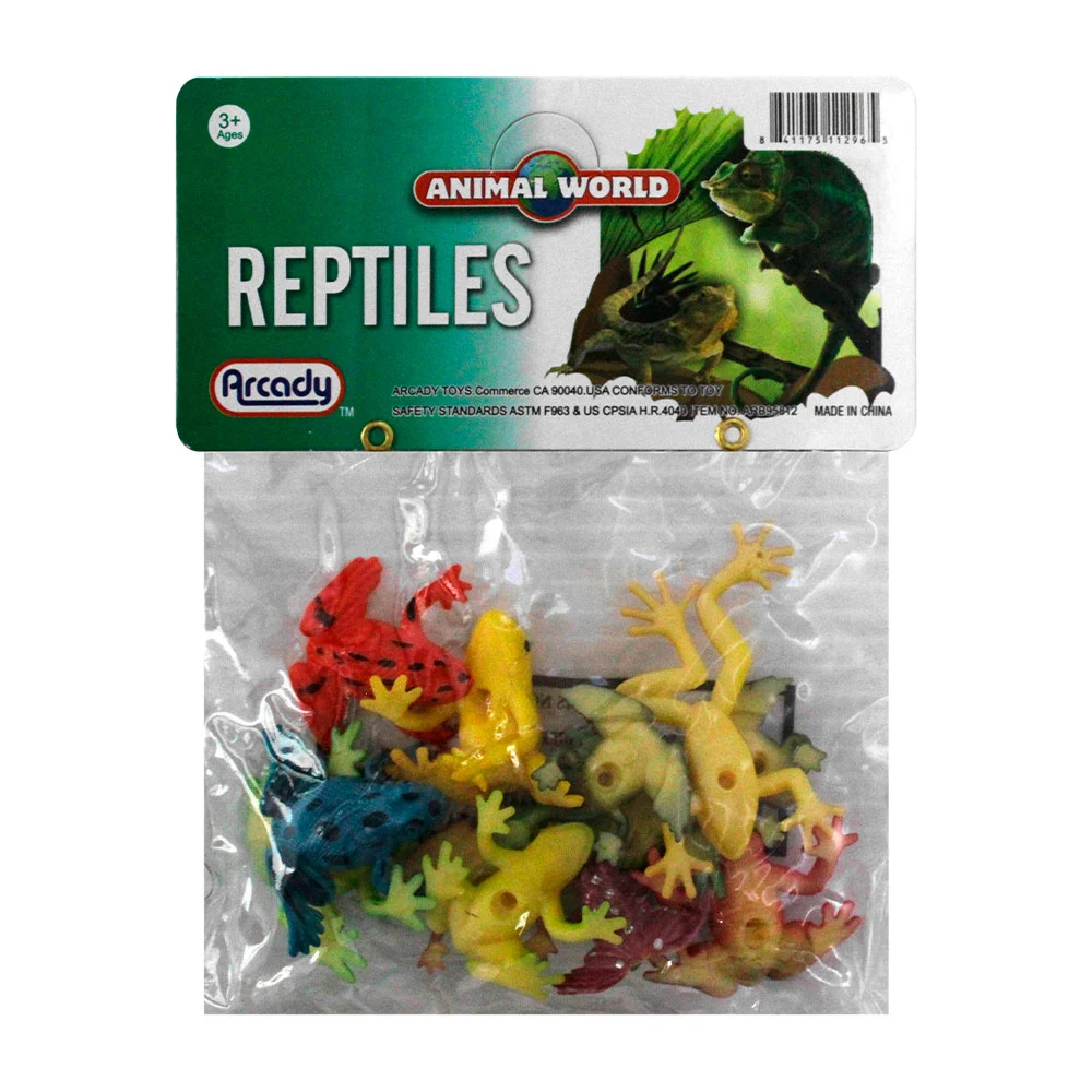Paquete con 12 mini ranitas de plástico...
