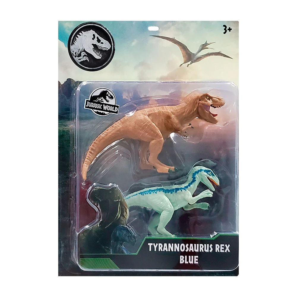 Blíster con 2 dinosaurios jurassic world de plástico / b1592344
