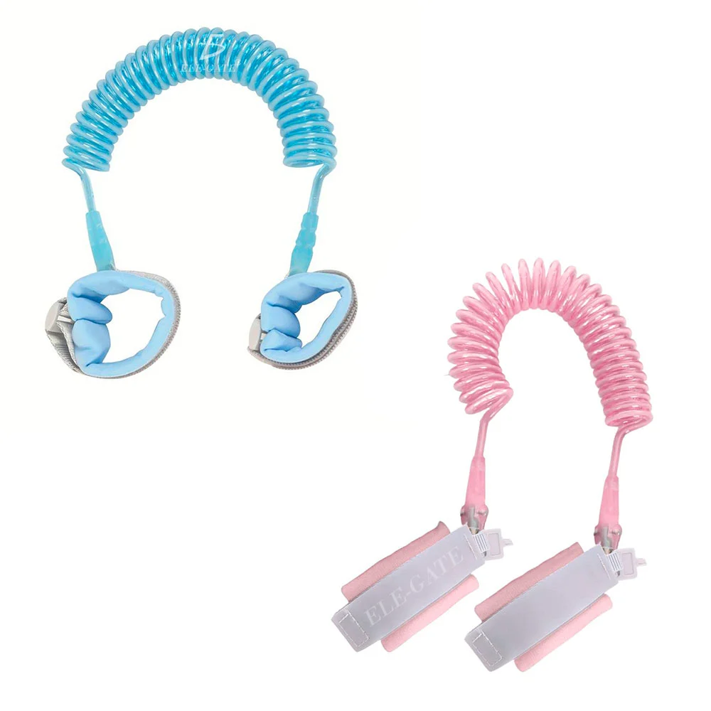 Brazalete arnés de seguridad anti extravió para niños con resorte estirable, variedad de colores
