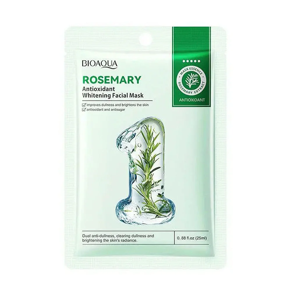 Mascarilla facial antioxidante bioaqua con extracto de romero, 25ml / bqy4749