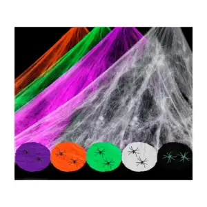 1pza Telaraña para decoración de fiesta halloween, variedad de colore…
