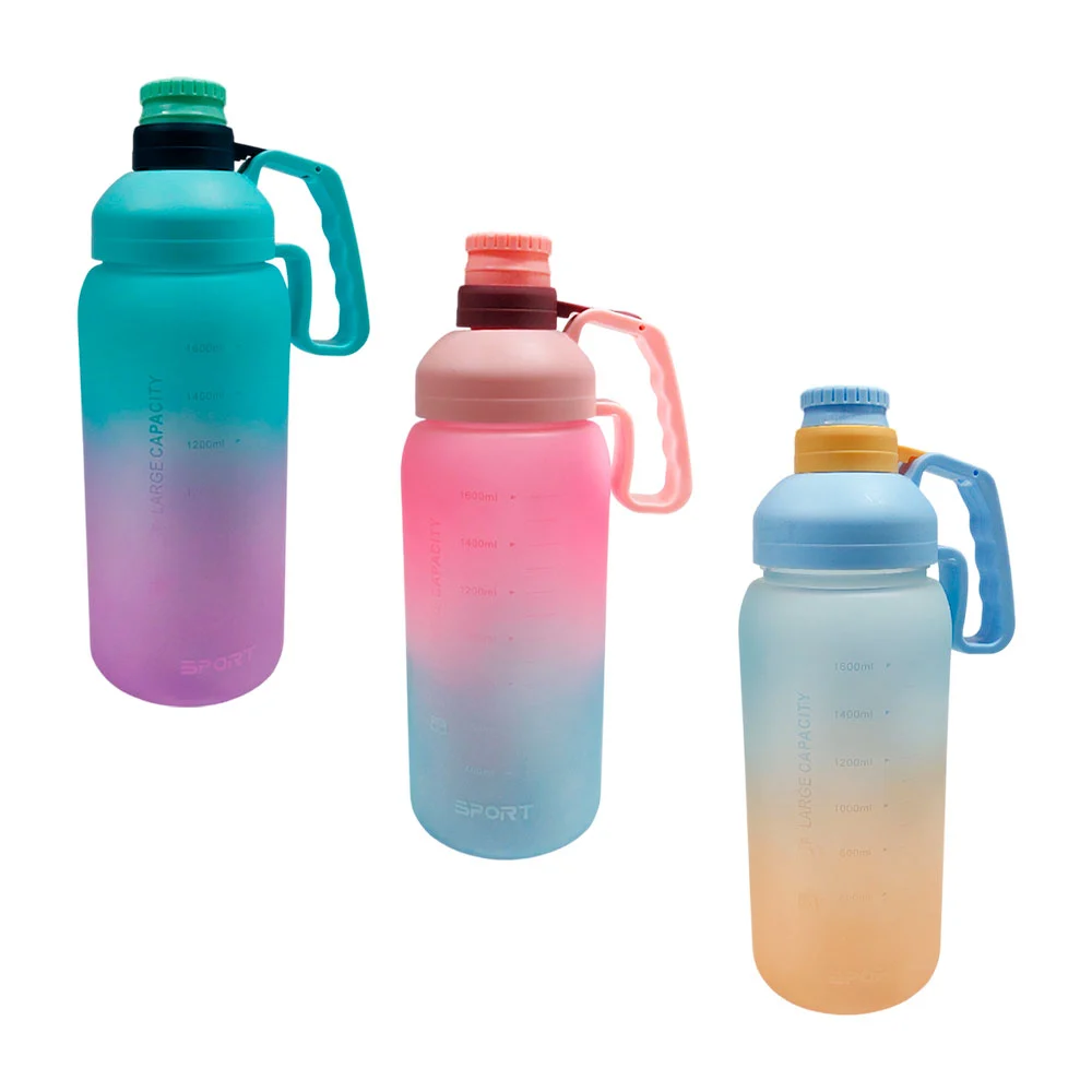 Botella motivacional con capacidad de 1.8l y colores degradados, variedad de colores / bz6100