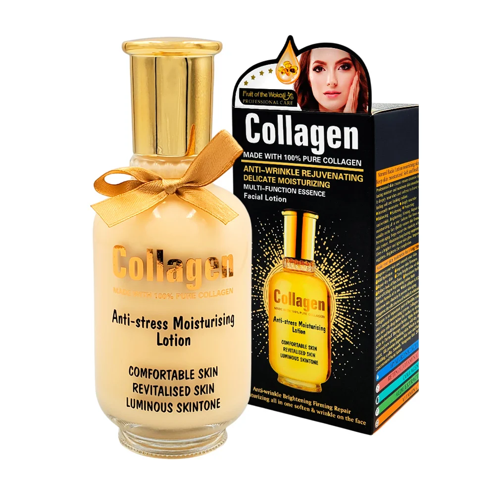 Loción facial colágeno rejuvenecedor antiarrugas. hidratante antiestrés 160ml