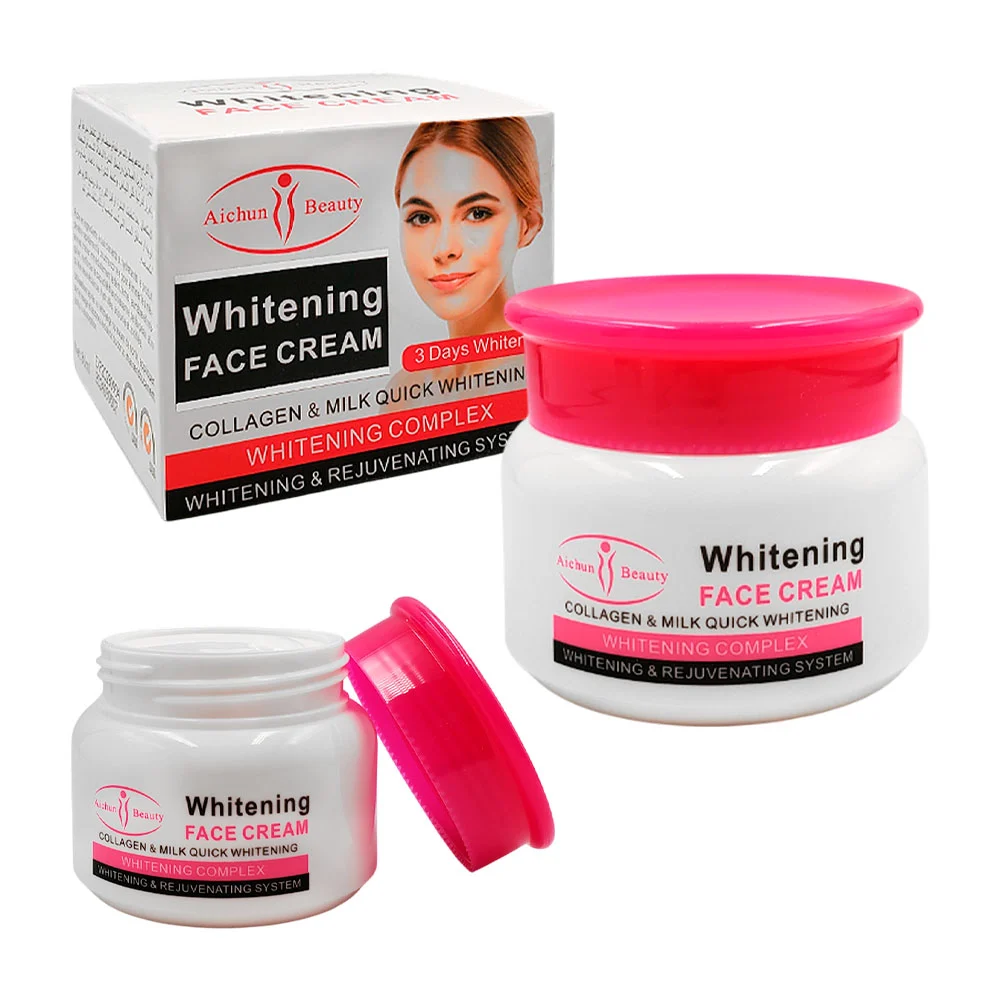 Crema facial blanqueadora con colágeno y leche 80ml / c130