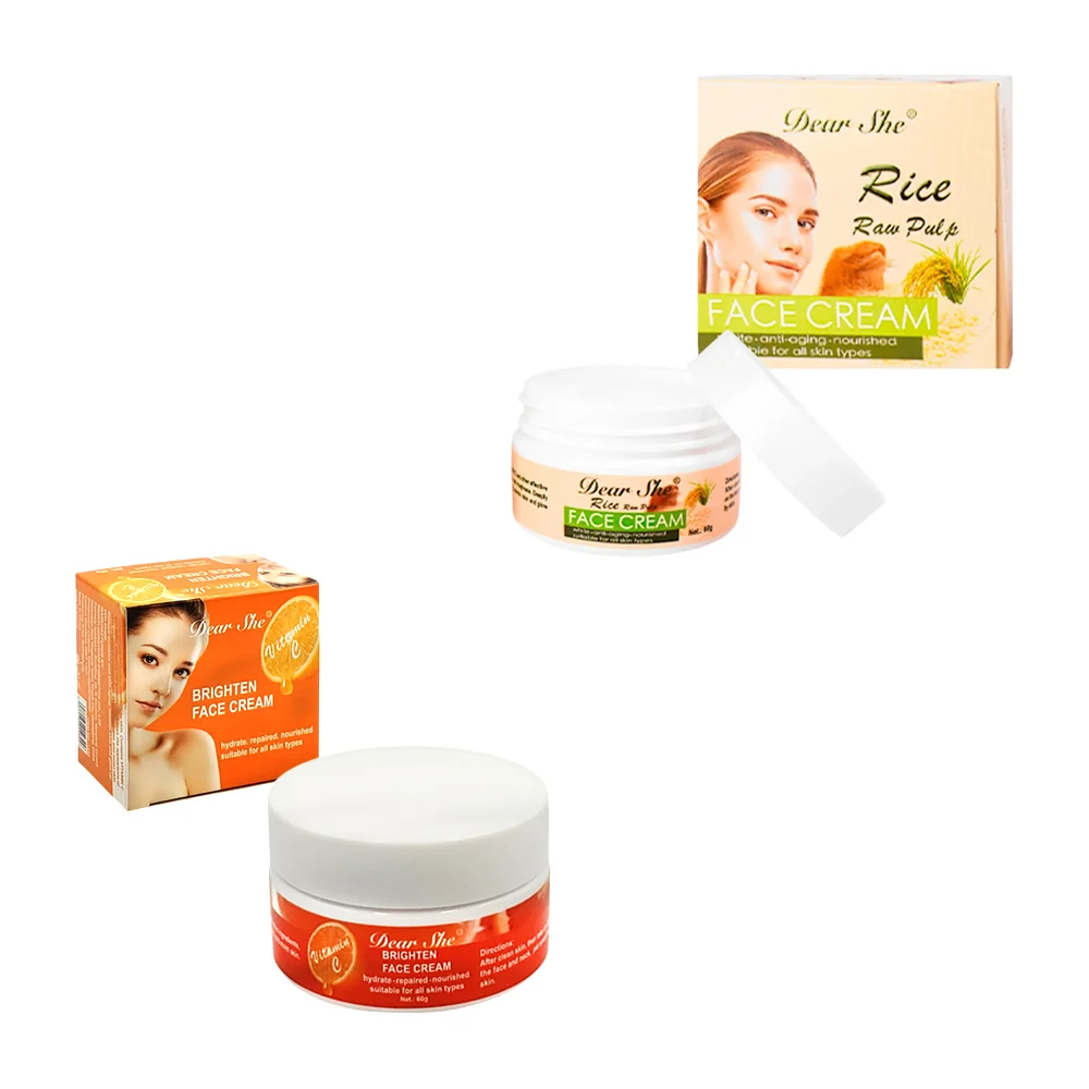 Crema facial dear she 60g, para el cuidado de la piel con extractos naturales / c725