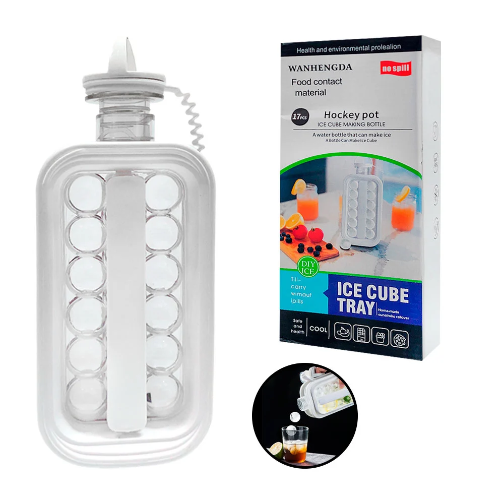 Molde de plástico y silicón con 12 compartimientos para hacer bolas de hielo / ice cube tray / cool-179 / s-12