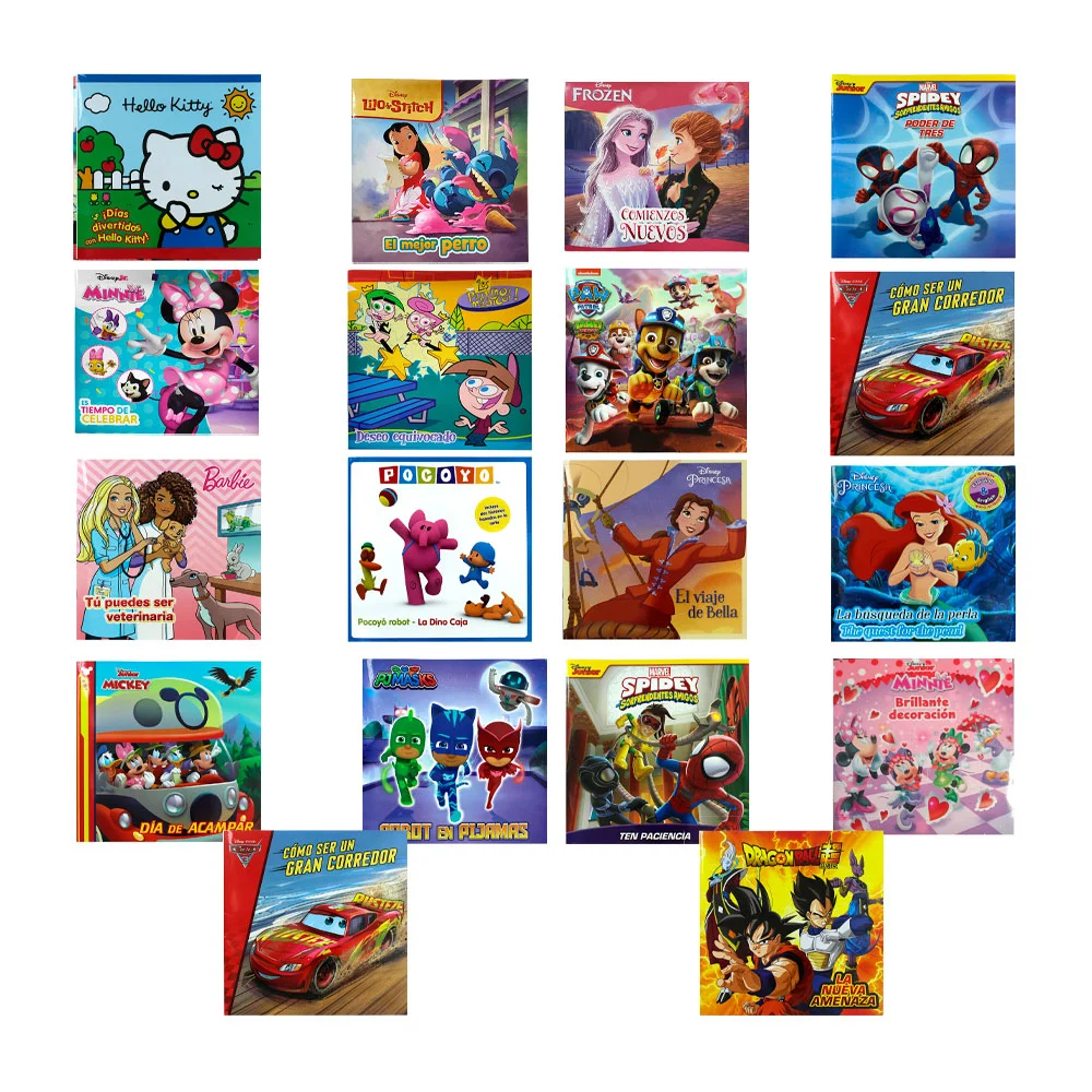 Libro pequeño de 24 hojas páginas con historias cuentos, variedad de modelos / br-1352 / hk-1302