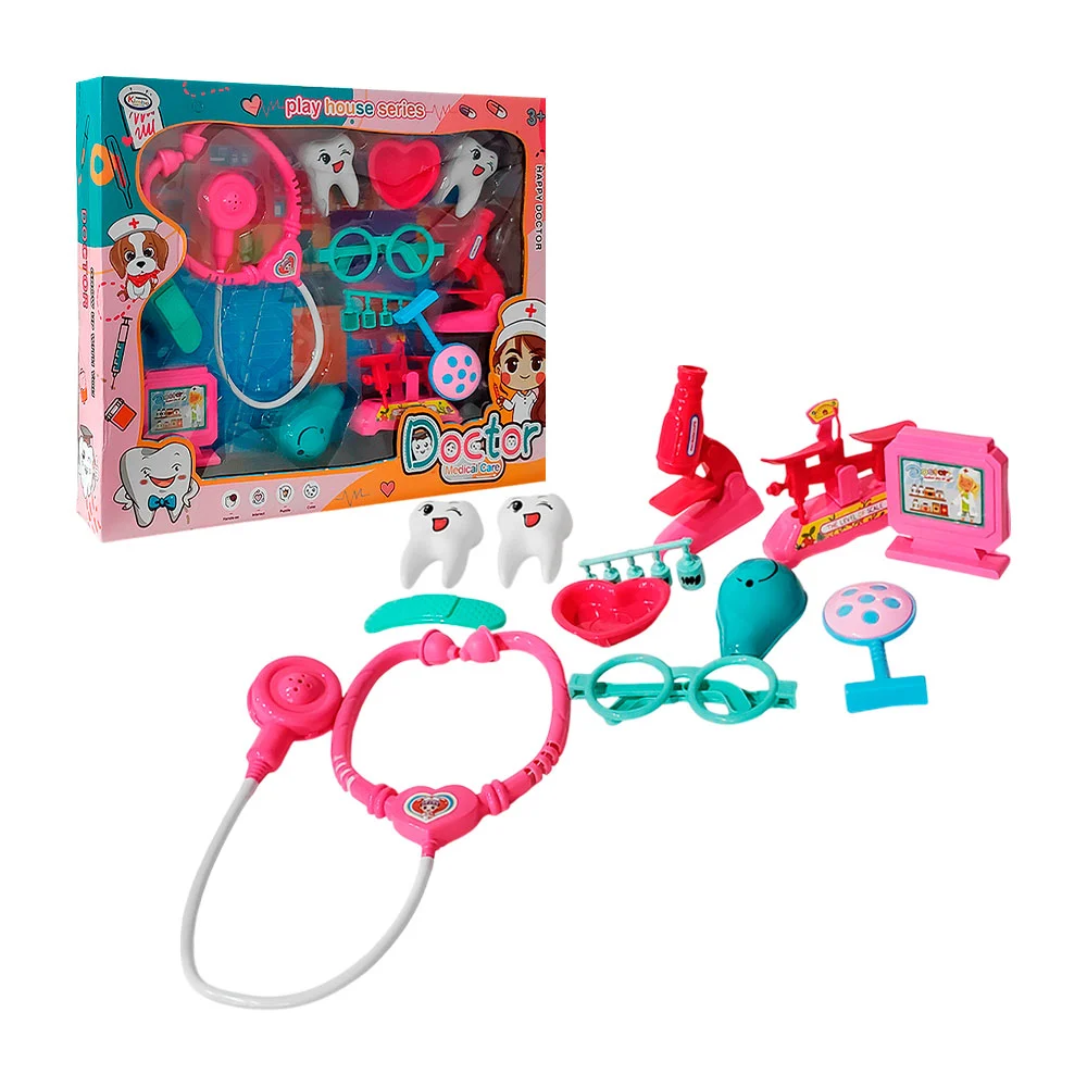 Set de juguete con temática de doctora dentista, varios accesorios / doctor
