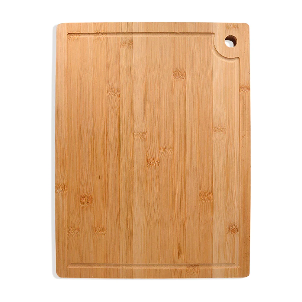 Tabla rectangular de bambú para cortar alimentos, 34x24x1.8cm / E4056