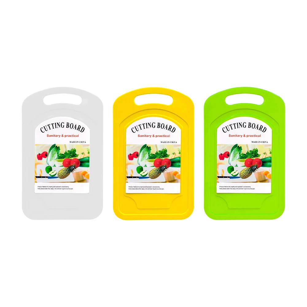 1pza Tabla de cocina plástica, pequeña, con bordes redondeados, colores varios