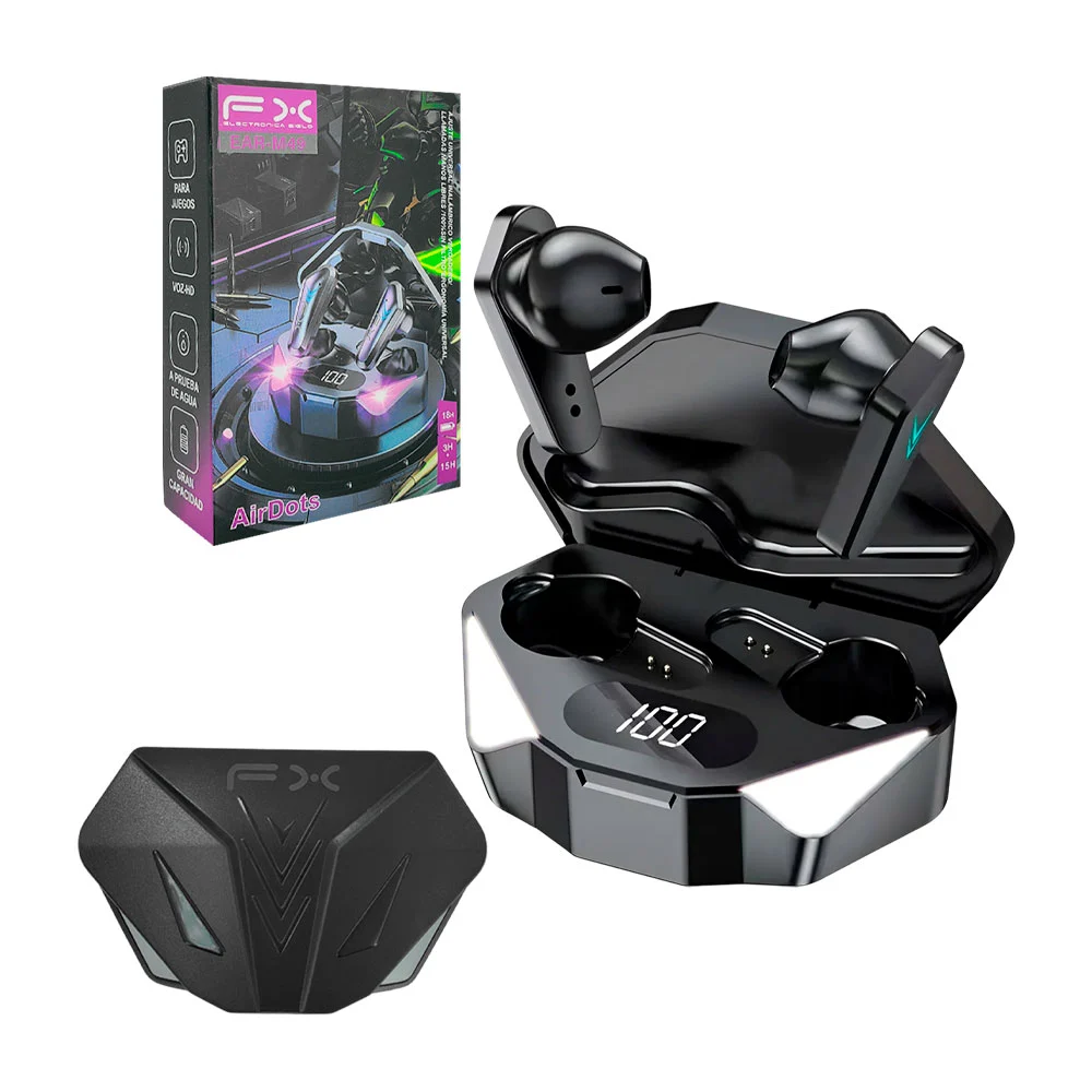 Audifonos bluetooth portátiles, estuche de carga + luz led y pantalla digital