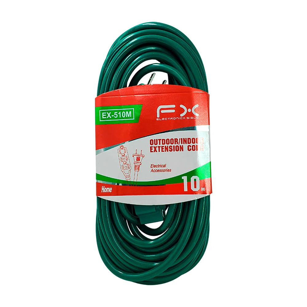 Extensión eléctrica fx verde de 10m, c...