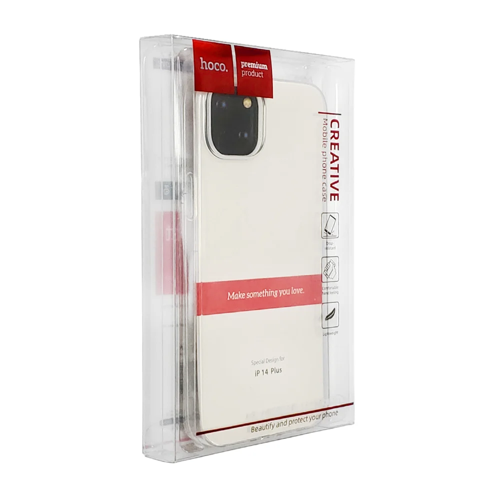 Funda protectora para iphone 14 plus de silicón traslúcida - transparente / beautify and protect your phone / 779397 / creative case