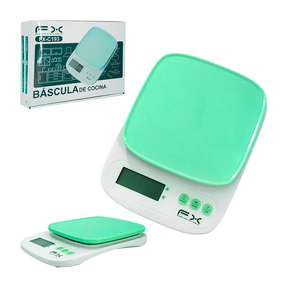 Báscula para cocina pequeña digital cuadrada de plástico / fx-c193