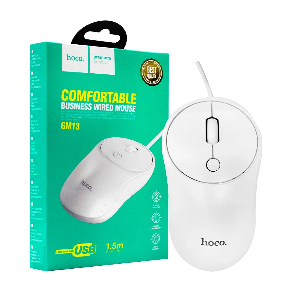 Mouse alámbrico usb de 1.5m con botón de dpi ajustable