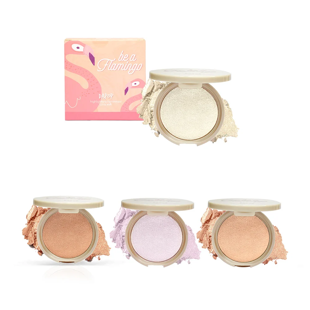 Iluminador dapop be a flamingo en polvo compacto 10g, variedad de tonos