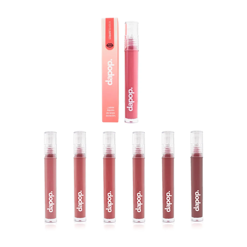 Labial líquido dapop con acabado matte y alta pigmentación 3g, variedad
