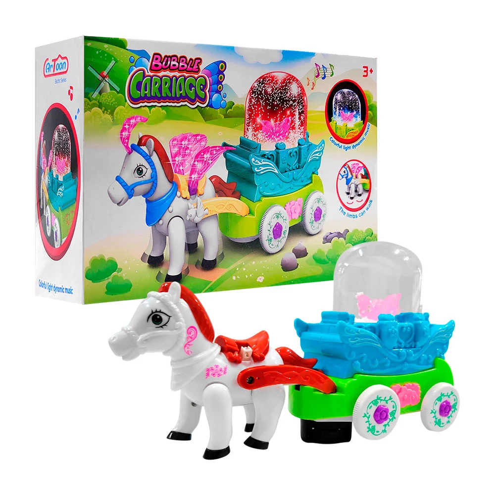 Carruaje / coche de juguete con figura d...