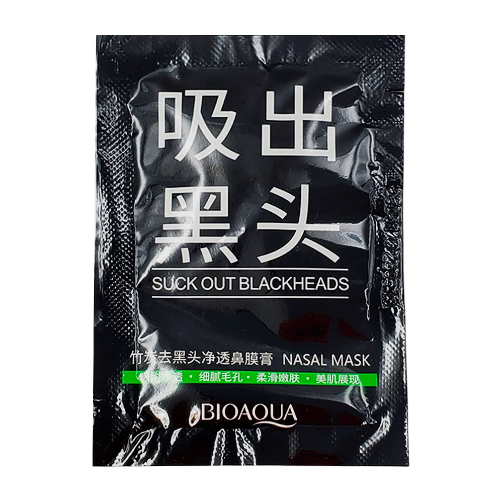 1pz mascarilla de carbón activado bioaqua para puntos negros de la nariz, 6g