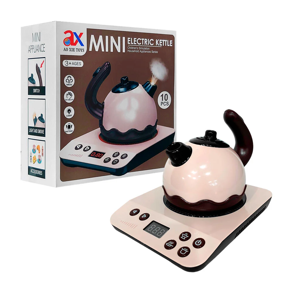 Mini tetera eléctrica de juguete con parrilla + luces y accesorios / hsp1276623
