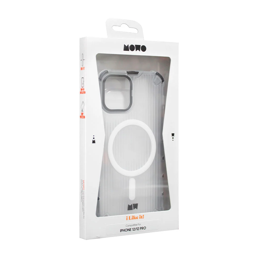 Funda de plástico rígido con función magsafe y marco gomoso para iphone 12 / pro
