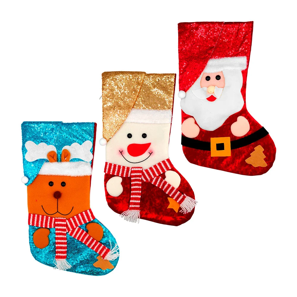 Bota navideña colgante jumbo de 48x30cm...