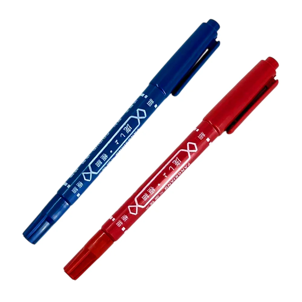 1pza Marcador / plumón de tinta azul o roja de doble punta / pangxiang / j310 / j309