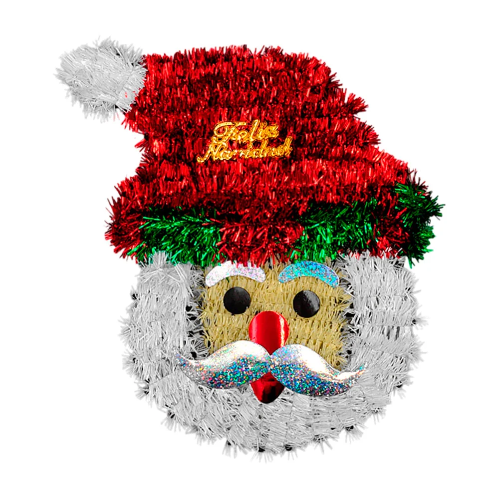 Adorno colgante navideño de escarcha con forma santa claus, 31cm / j3715