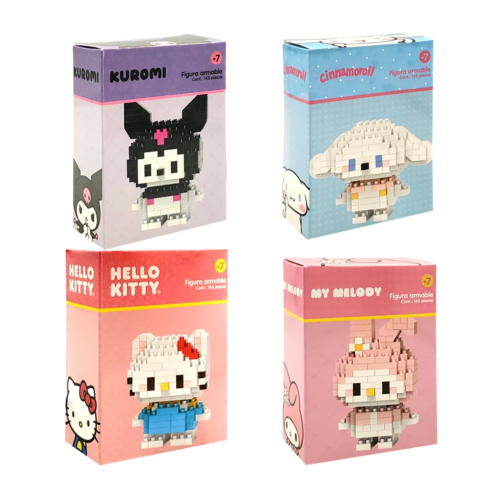 Figura armable con 145pzs de personajes sanrio, variedad de modelos / j5-brk12