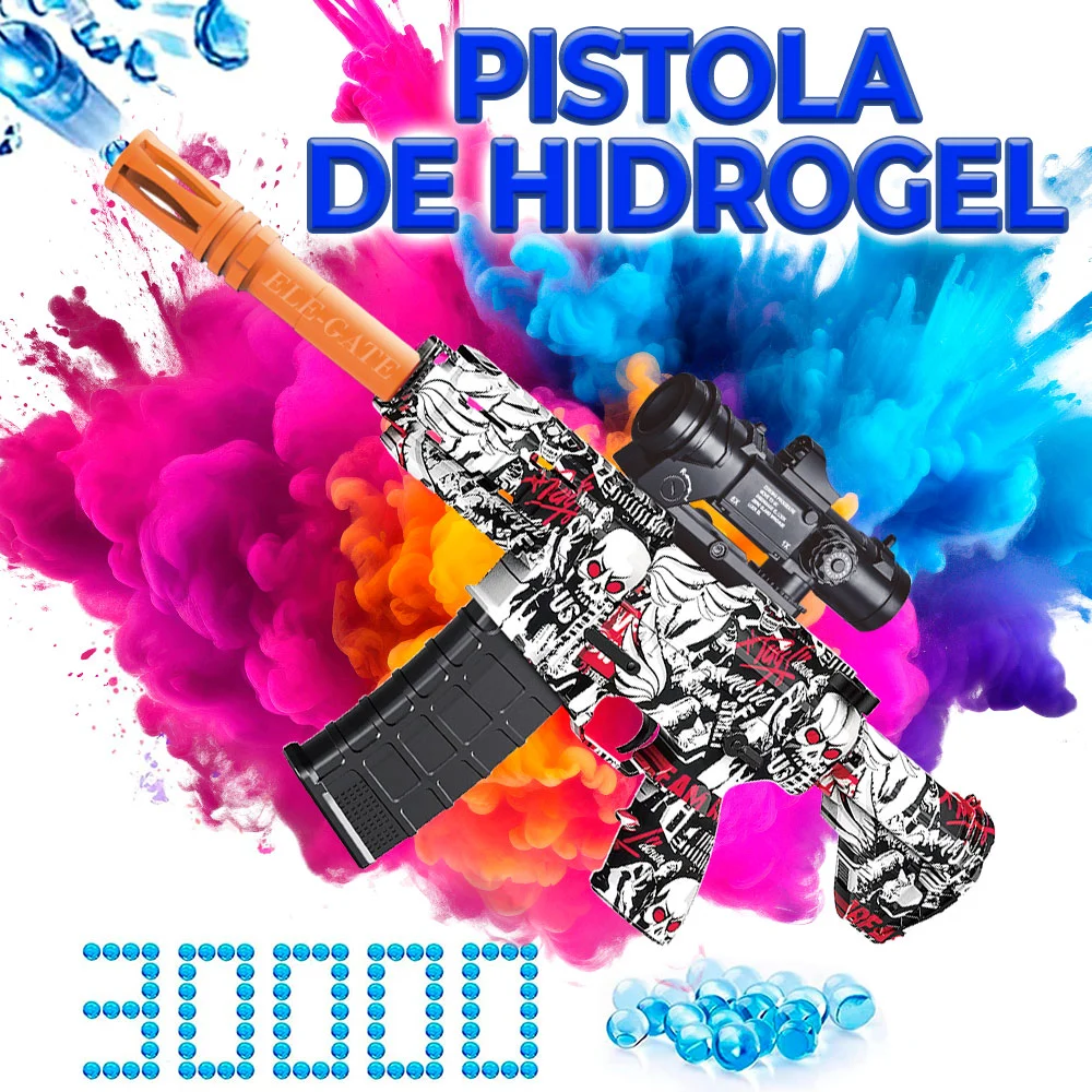 Pistola de hidrogel ele-gate recargable con accesorios y estampado tipo camuflaje / jug.g370-1