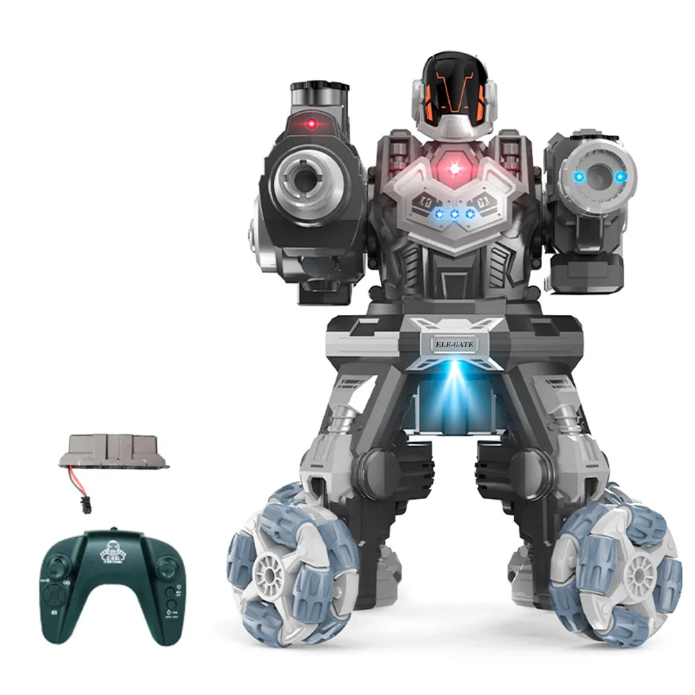 Robot radio control con luces y sonidos lanza bolas de hidrogel / jug.jc09