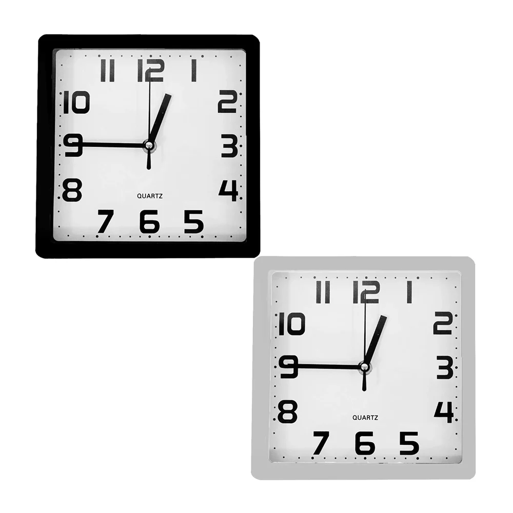 Reloj moderno cuadrado para pared, 20x20cm, variedad de colores / ks063