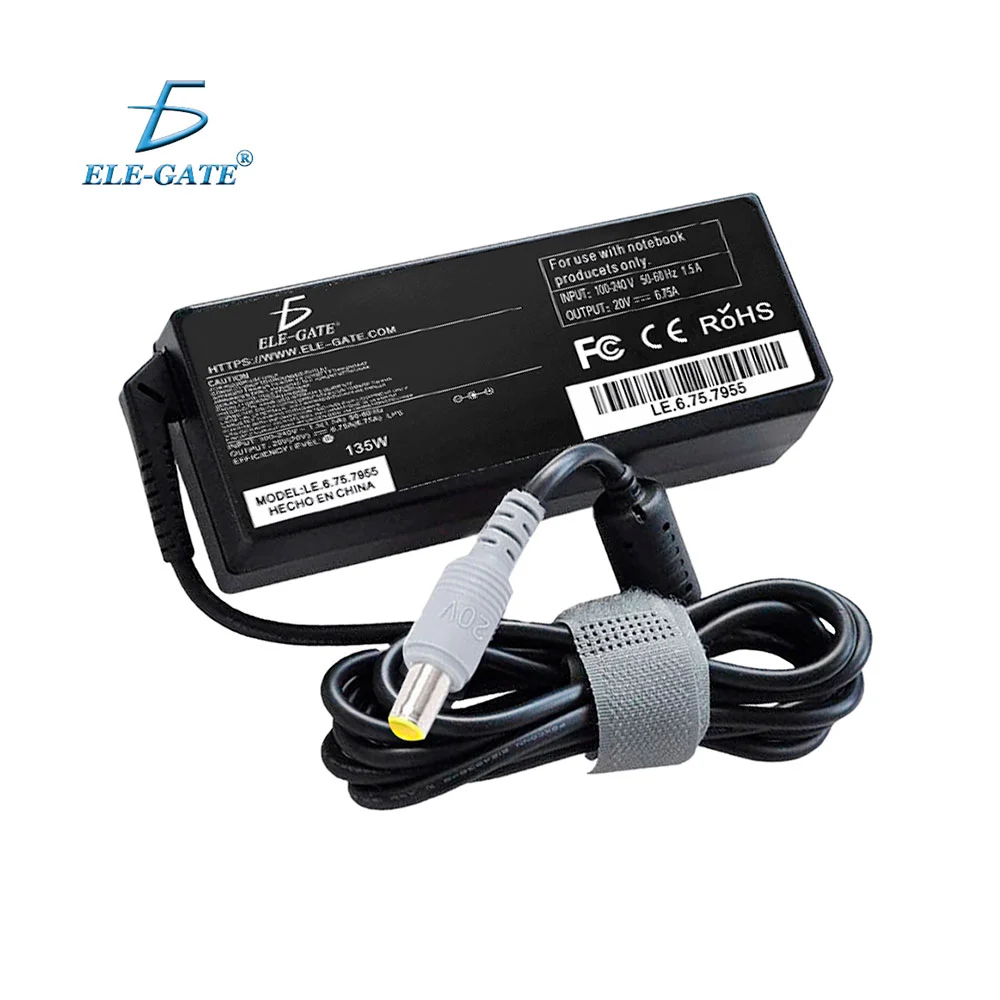 Cargador para laptop compatible con lenovo thinkpad 20v, 135w, 7.9x5.5mm / le.6.75.7955