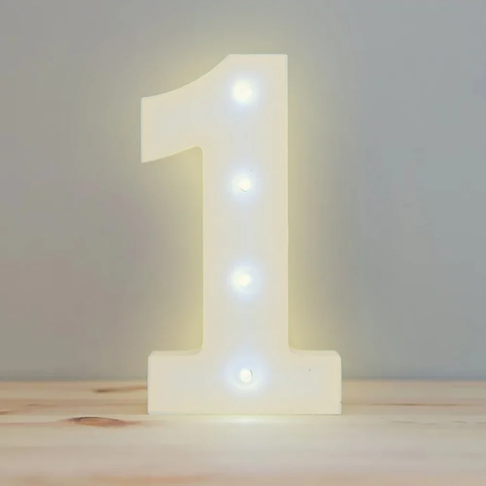 Lámpara decorativa 3D ele-gate en forma de número uno con luz led cálida / led.54.1