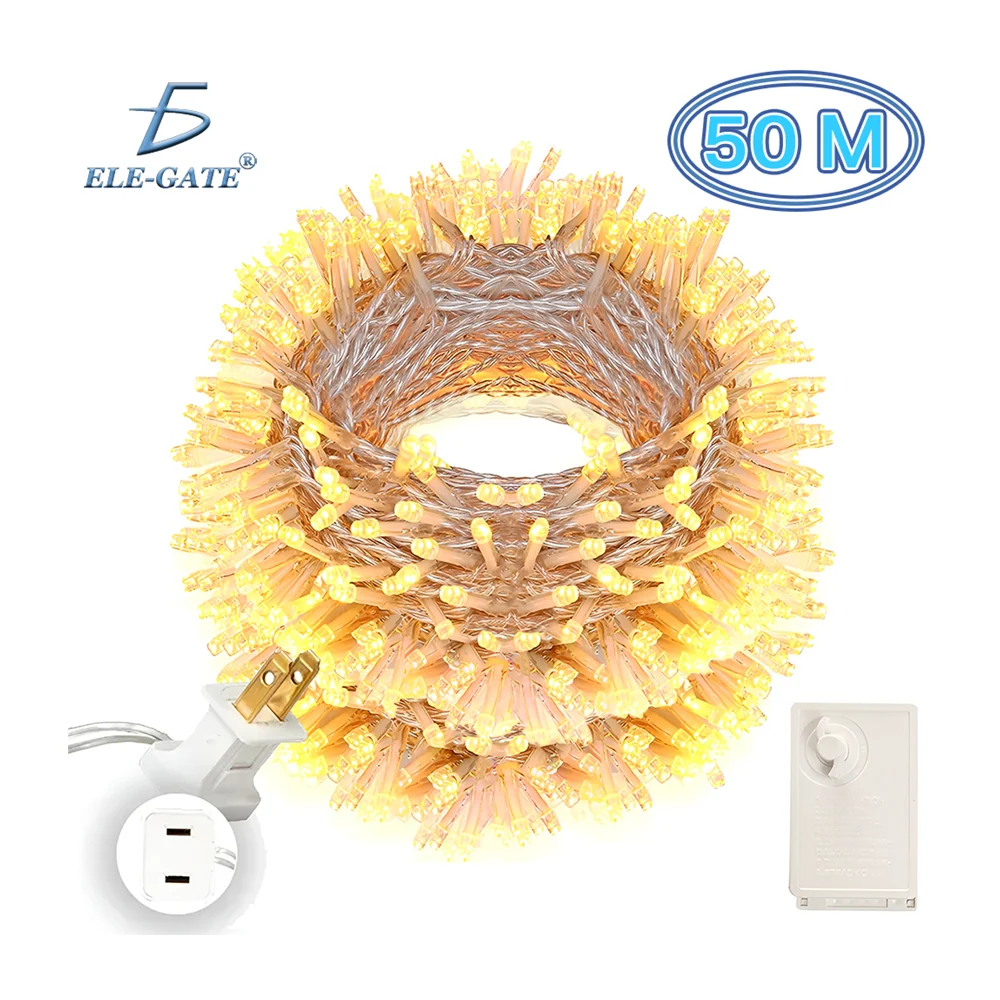 Serie luces led de 50 metros con focos p...