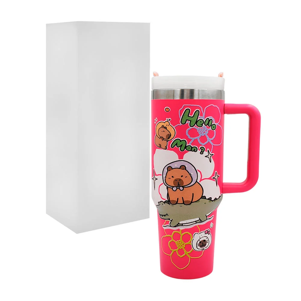 Termo metálico 40oz, agarradera y estam...