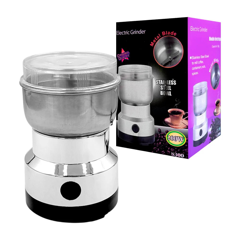 Moledor de café eléctrico con 200w, acero inoxidable, 50g / electric grinder