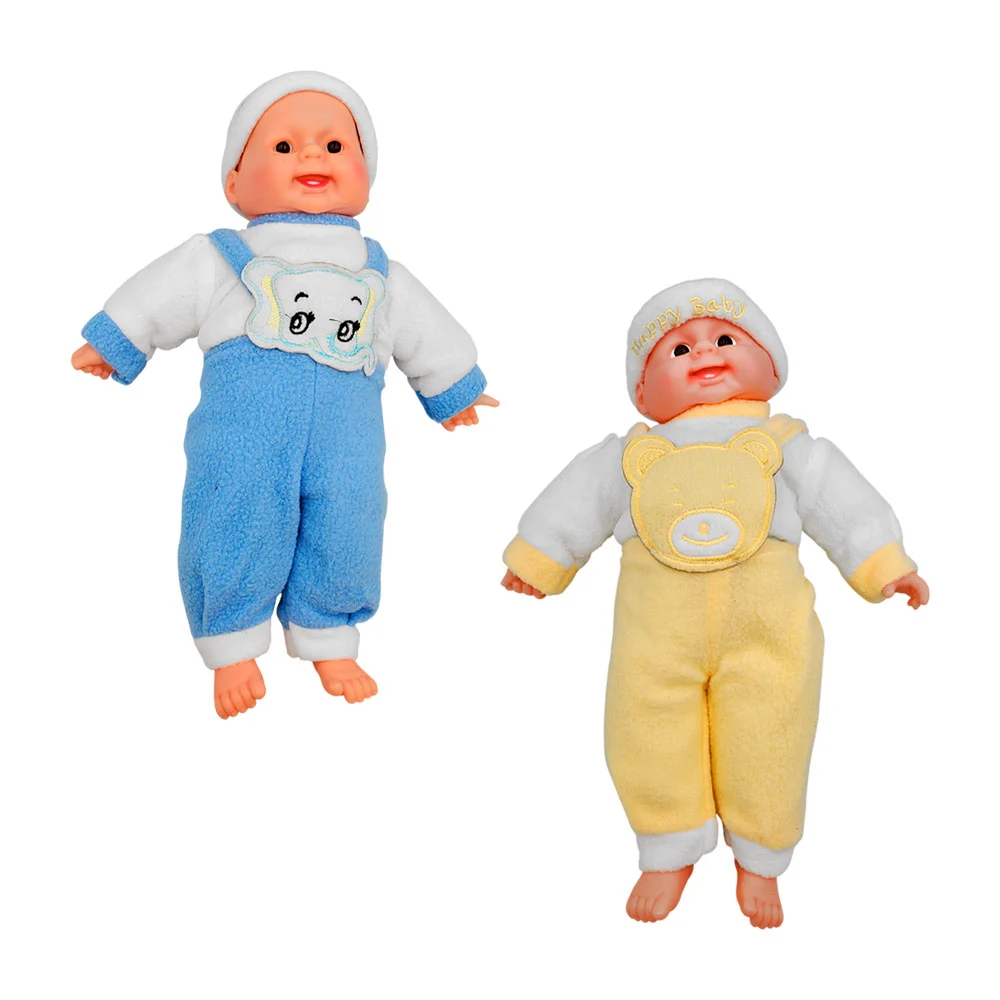 1pza Juguete / muñeca en forma de bebé con pijama y gorro afelpado / lu3766