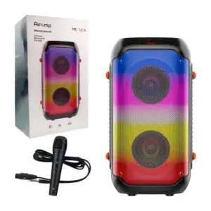 Bocina bluetooth multifuncional, luz rgb, portátil con accesorios 4in…