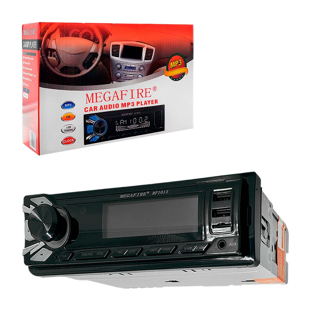 Estéreo para automóvil con mp3 radio fm, pantalla lcd + múltiples conectores