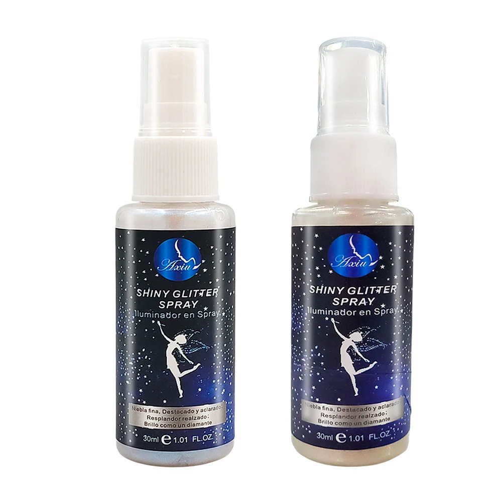 Iluminador en spray axiu con destellos de glitter, 30ml, variedad de tonos