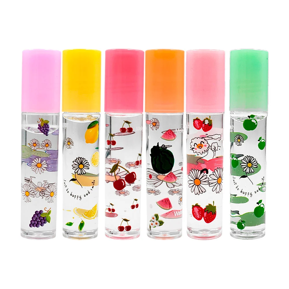1pz bálsamo gloss - lip oil en roll on de 6.3ml en variedad de aromas / mkh1057
