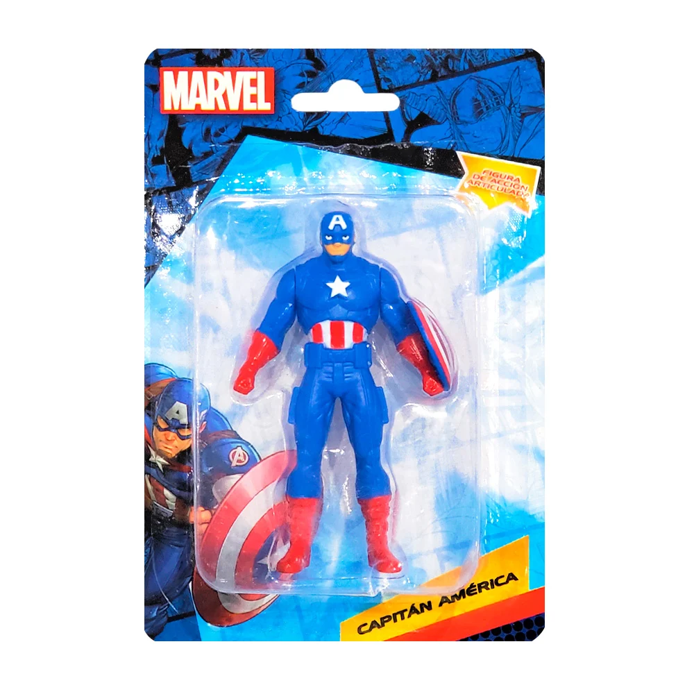 Juguete / figura pequeña de plástico en forma del Capitán américa