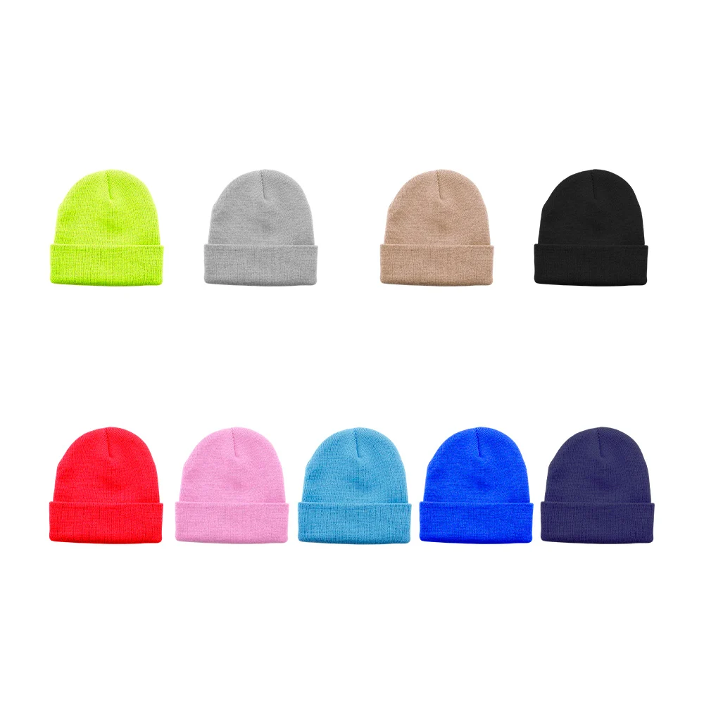 1pza gorro tejido liso, variedad de colores / MZ-008 Bonnie